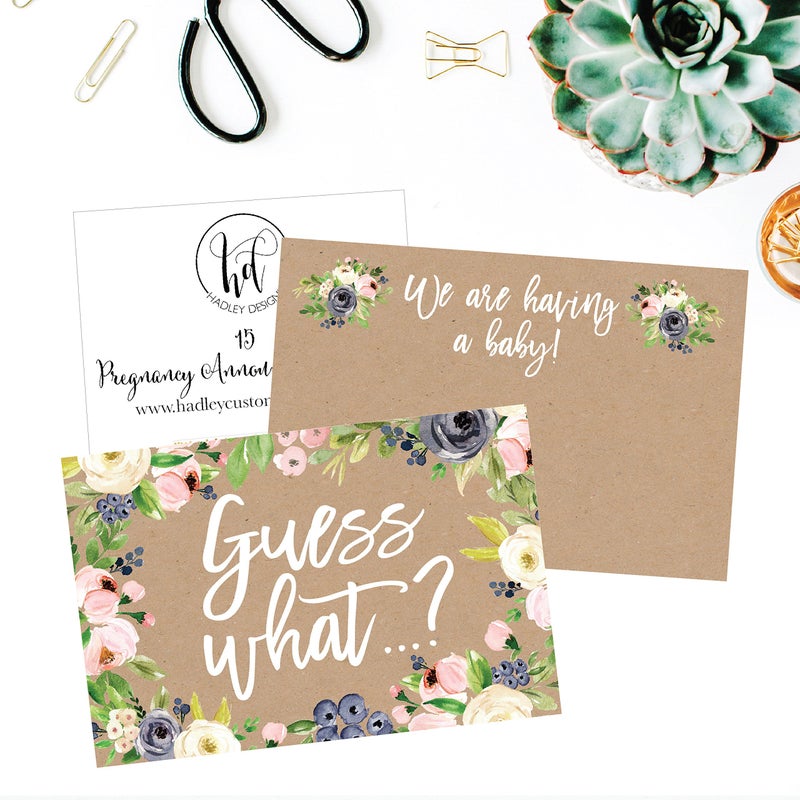 Hadley Designs 25 Pregnancy Announcement Card Set, We're Expecting Baby Surprise Having Birth Reveal-Only Best Friends Get Promoted To Auntie Uncle Grandpa Grandma Sister Brother and Dad Mom - Image 4